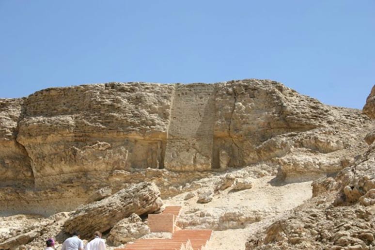 The Boundary Stelae of Akhenaten has been cut into the living rock at Amarna 