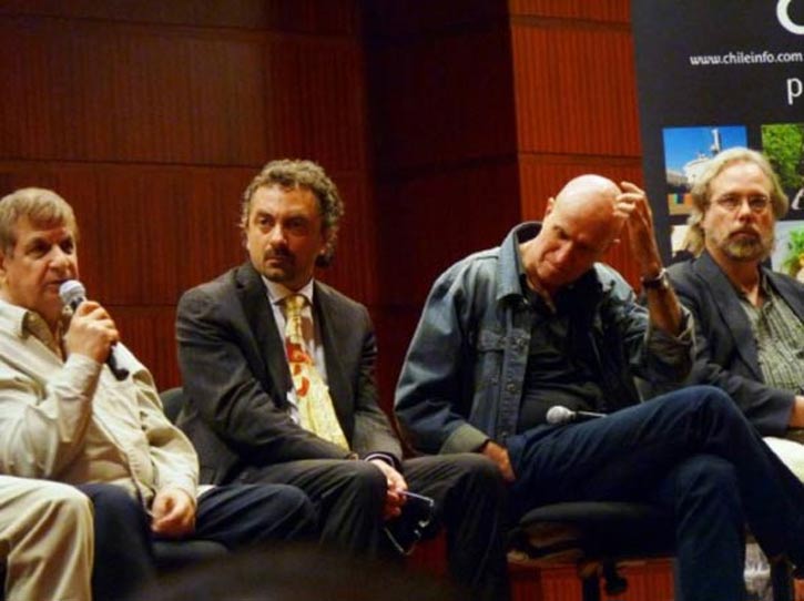 Ahmed Osman, Armando Mei, Robert Bauval and John Major Jenkins.  International Conference on Ancient Study, Zayed Univesity, Dubai.