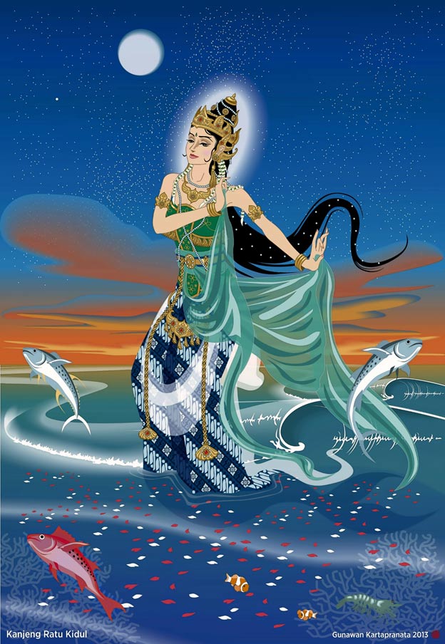 Kanjeng Ratu Kidul, the Queen of the Southern Sea of Java. 