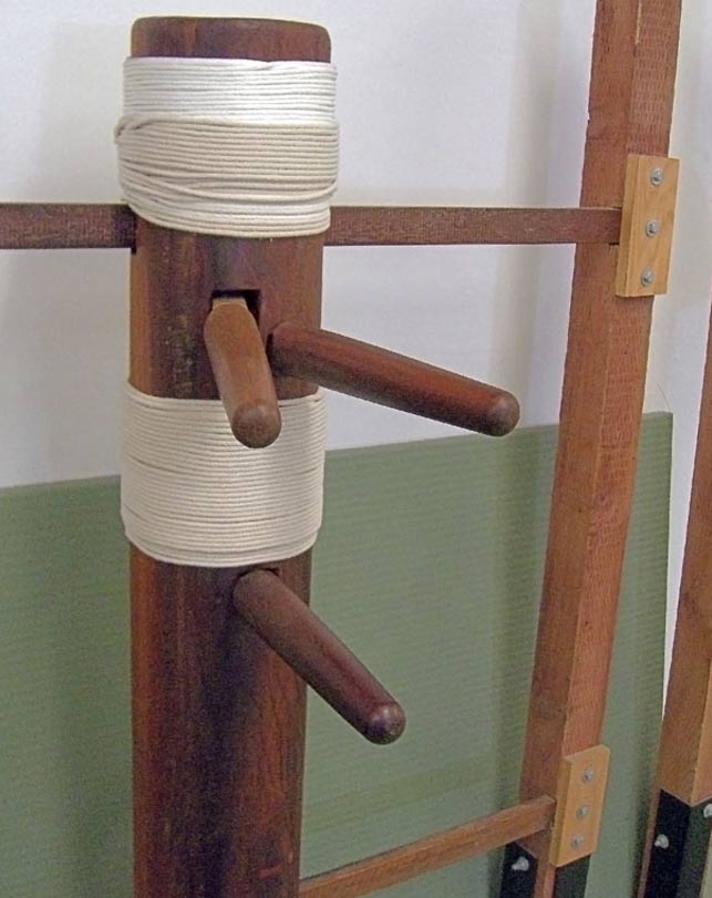 Kung Fu wooden dummy -  mu ren zhuang-  used for training and practice. 