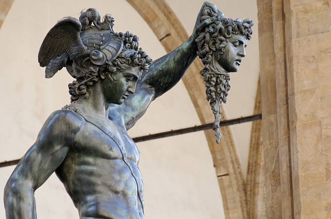 Perseus with the head of Medusa.