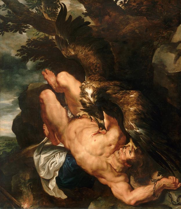Prometheus suffers torment under the Caucasian Eagle – an automaton. 