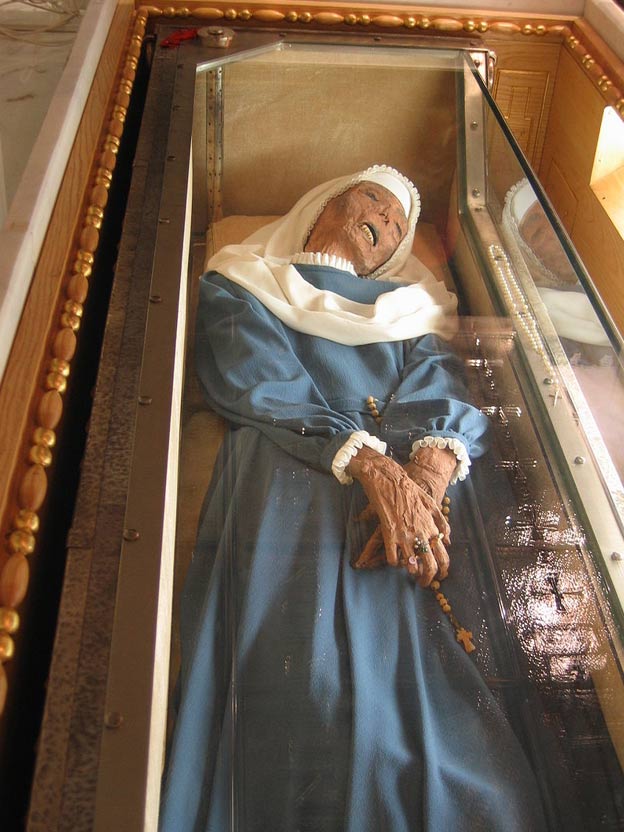 The body of Saint Virginia Centurione, found to be incorrupt by the Catholic Church.