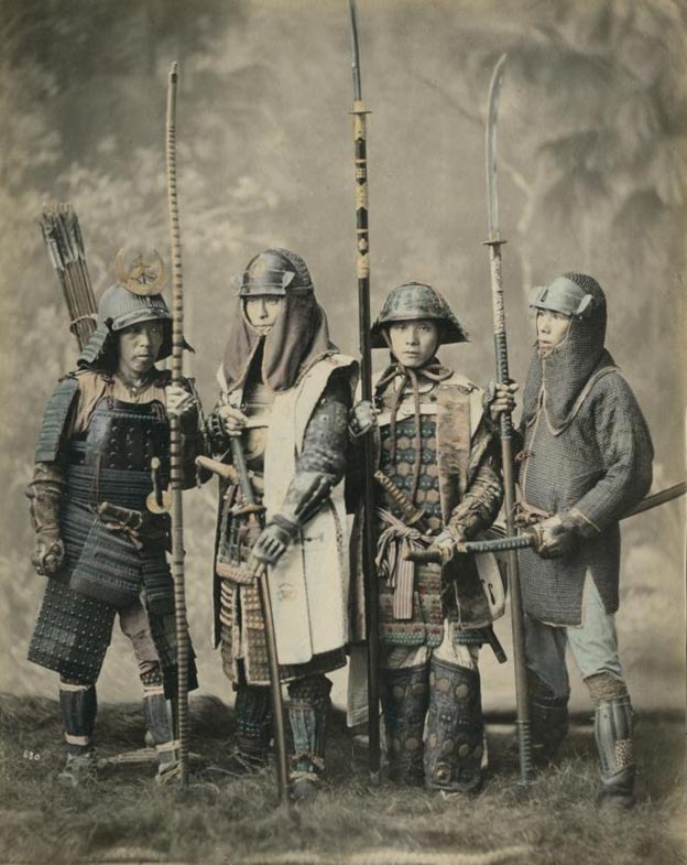A photograph of Samurai (circa 1870 – 1890). 