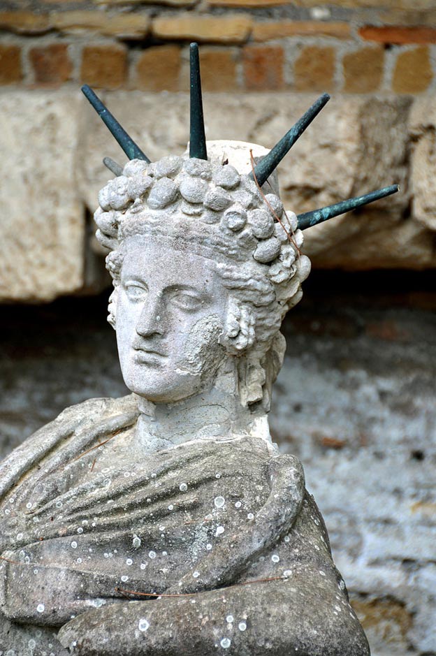 Statue of a reclining Attis at the Shrine of Attis. 