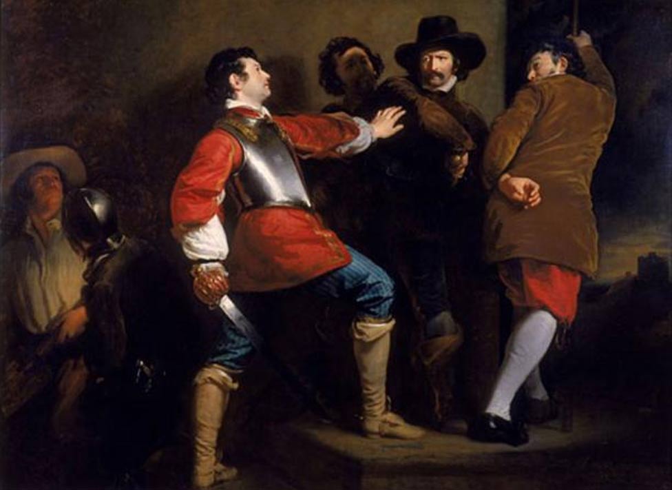 Painting showing the arrest of Guy Fawkes by the Royalist soldier Sir Thomas Knevet; Guy Fawkes (1570-1606) had been attempting to blow up the Houses of Parliament in the attack in 1605.