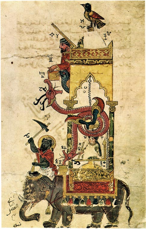 The elephant clock was one of the most famous inventions of al-Jazari.