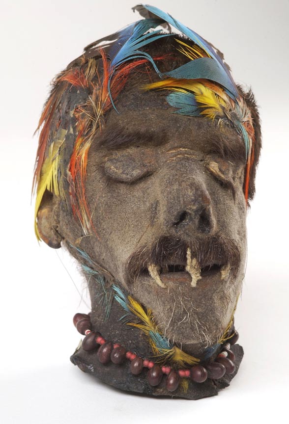 A shrunken head from Ecuador. 